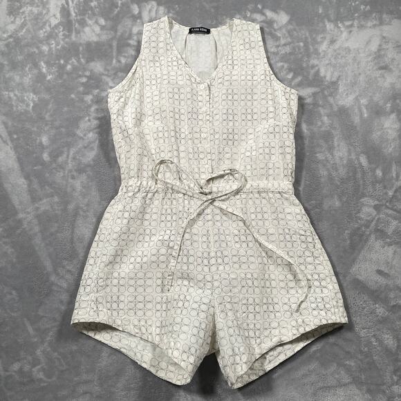 Ilana Kohn Romper Women Small Cream Linen Silk Coastal Luxury Cruise Vacation - Picture 1 of 10